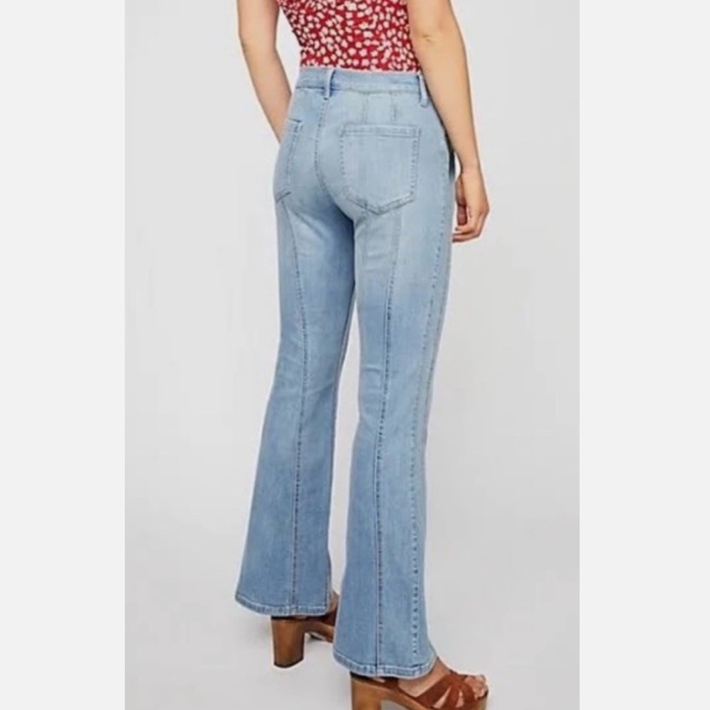 Free People Women's So Many Seams Flare Jeans - size 27 - Picture 3 of 11